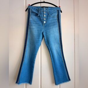 Veronica Beard Two-Tone Blue Flare Jeans